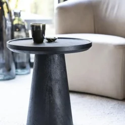 Eleonora bijzettafel Ron 46×49 zwart