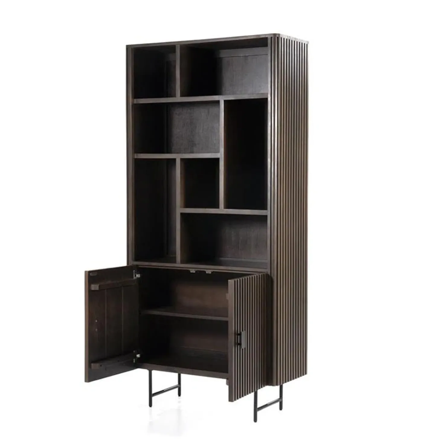 Eleonora boekenkast Remi 2-drs. 96cm bruin