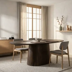 Eleonora eettafel Aron ovaal 200×110 bruin