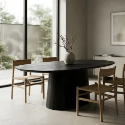 Eleonora eettafel Aron ovaal 200×110 zwart