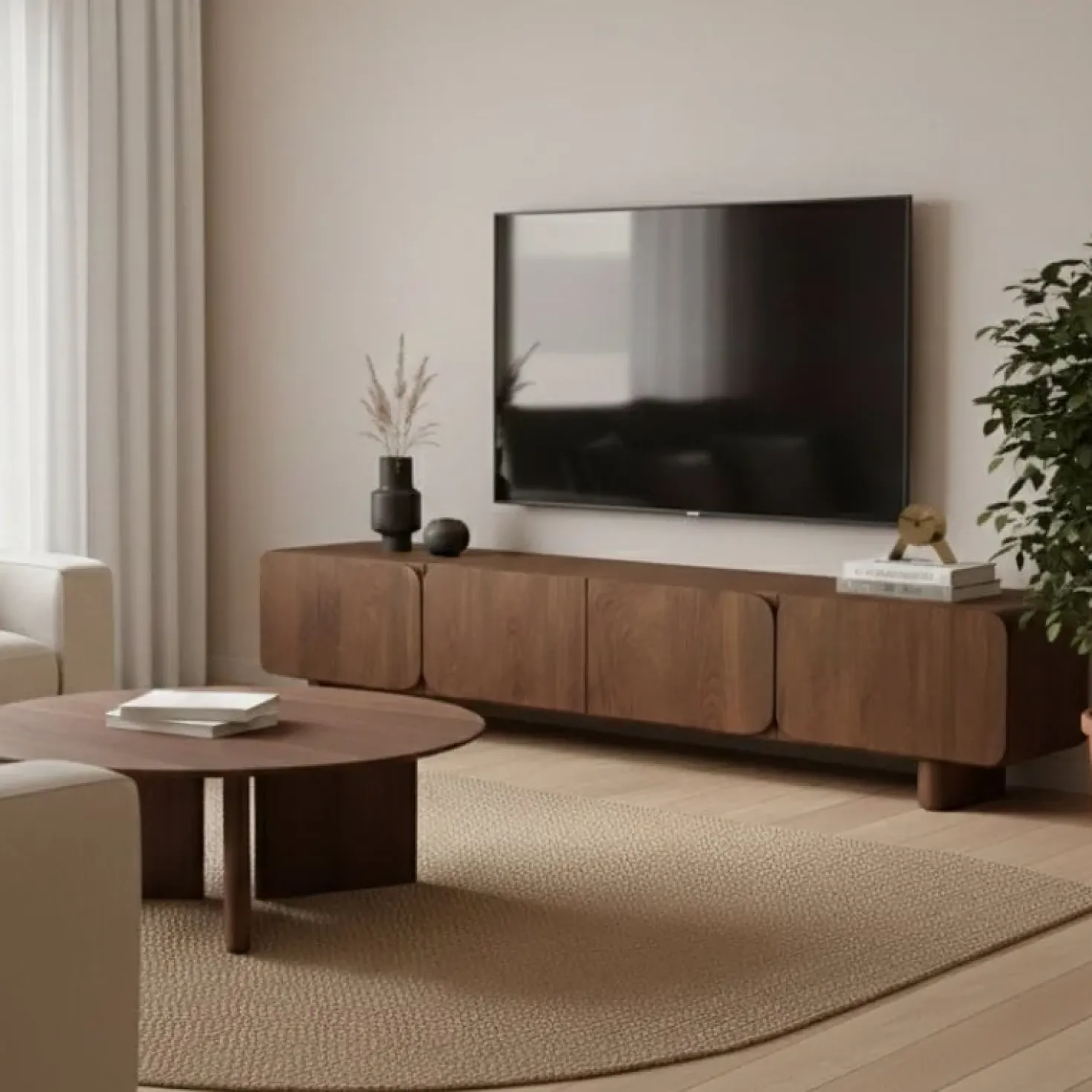 Elin Tv meubel Walnoot 200 cm
