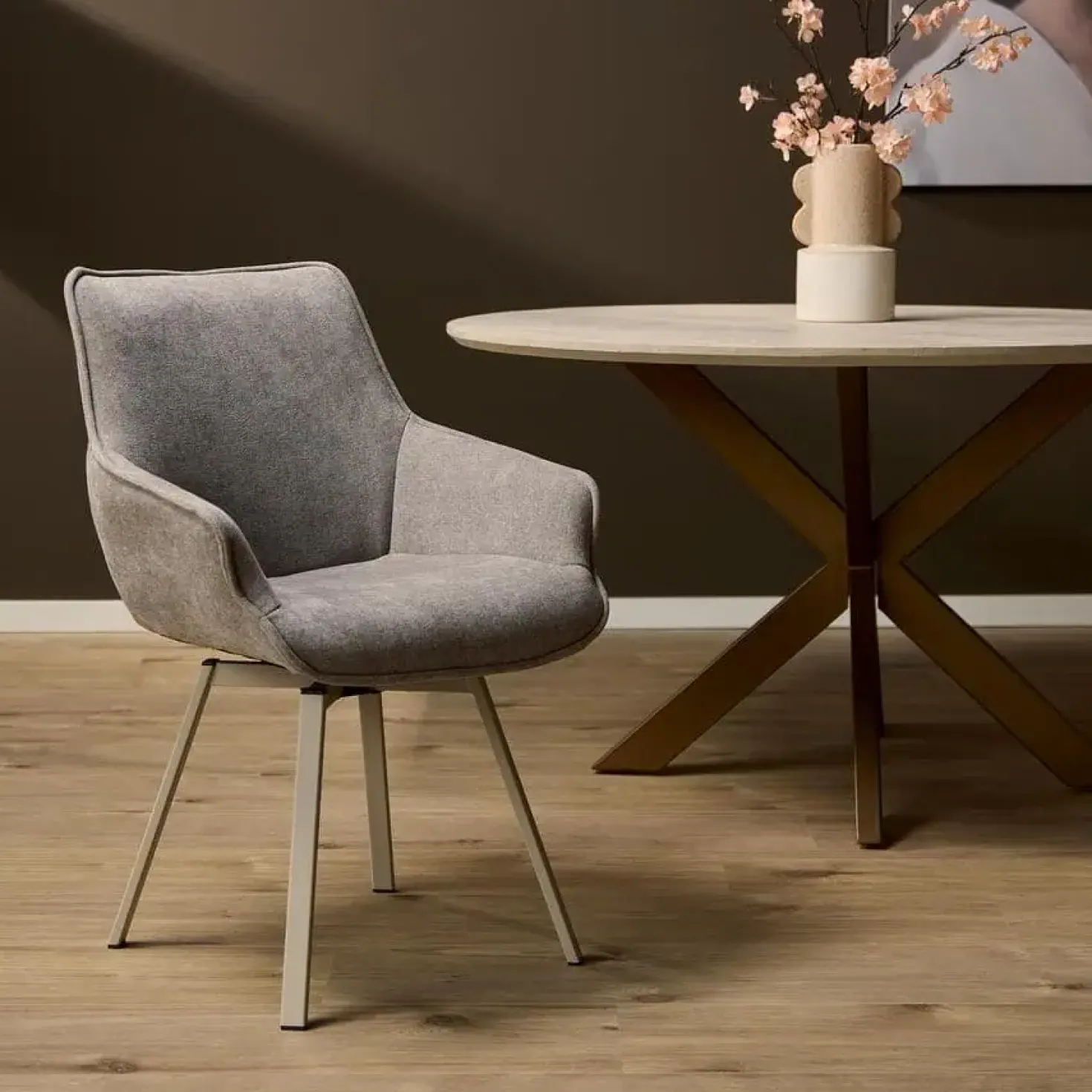 Elise Eetkamerstoel Taupe