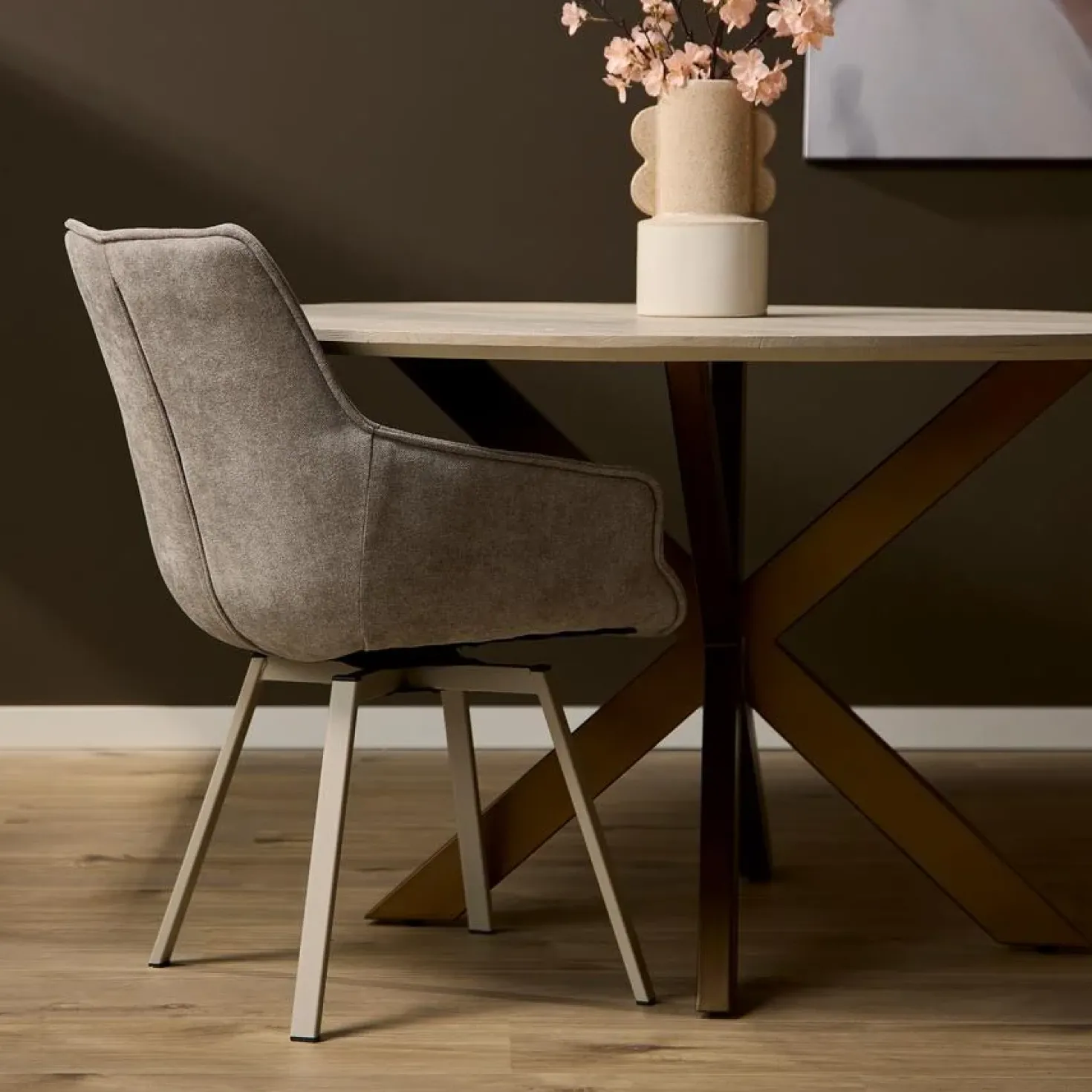 Elise Eetkamerstoel Taupe