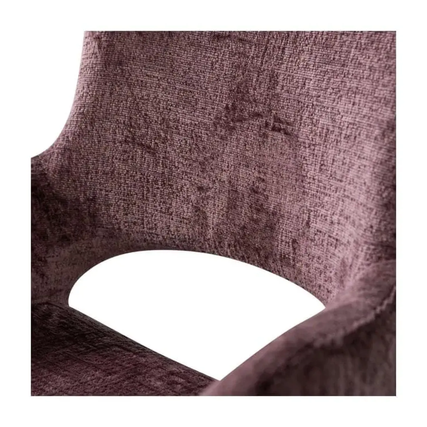 Eliva Eetkamerstoel structure velvet paars set van 2