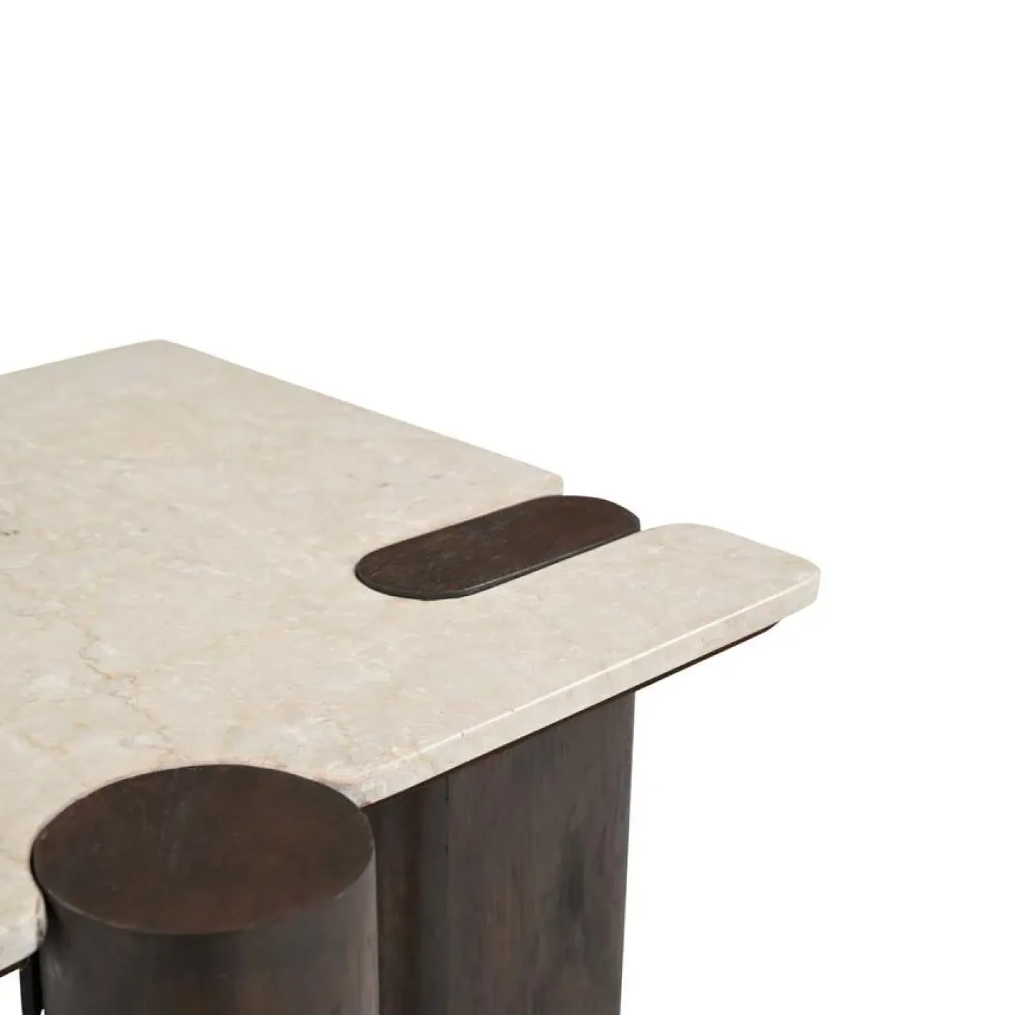 Elodie Bijzettafel Creme Marmer 57 cm