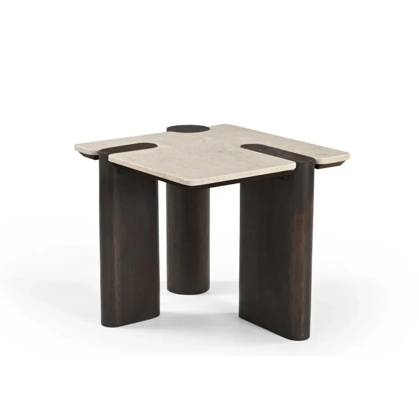 Elodie Bijzettafel Creme Marmer 57 cm