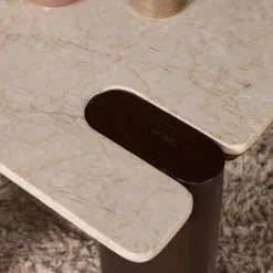 Elodie Bijzettafel Creme Marmer 57 cm