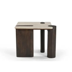 Elodie Bijzettafel Creme Marmer 57 cm