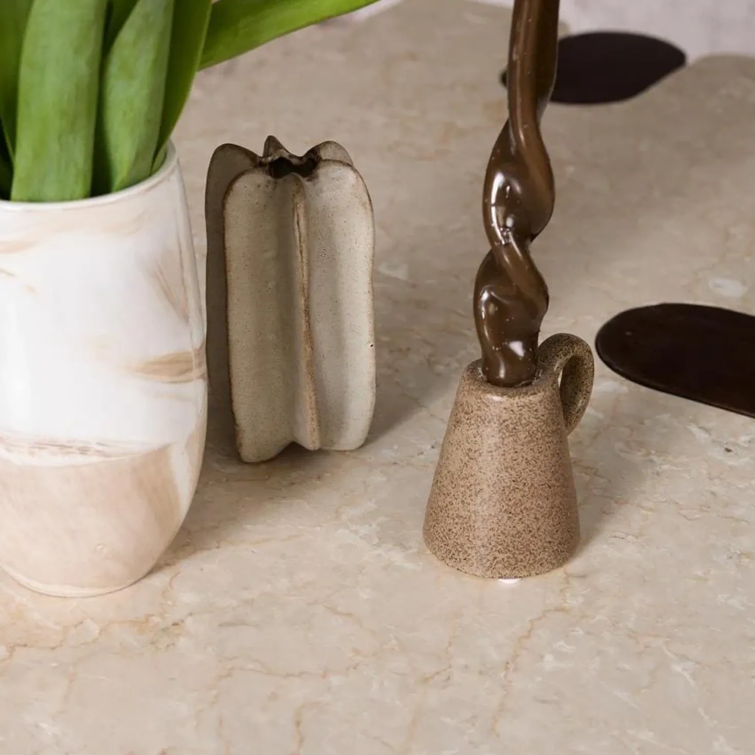 Elodie Salontafel Creme Marmer 128 cm