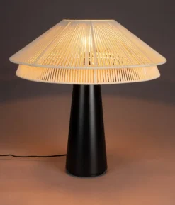 Elon 1-lichts Tafellamp Wit 61cm