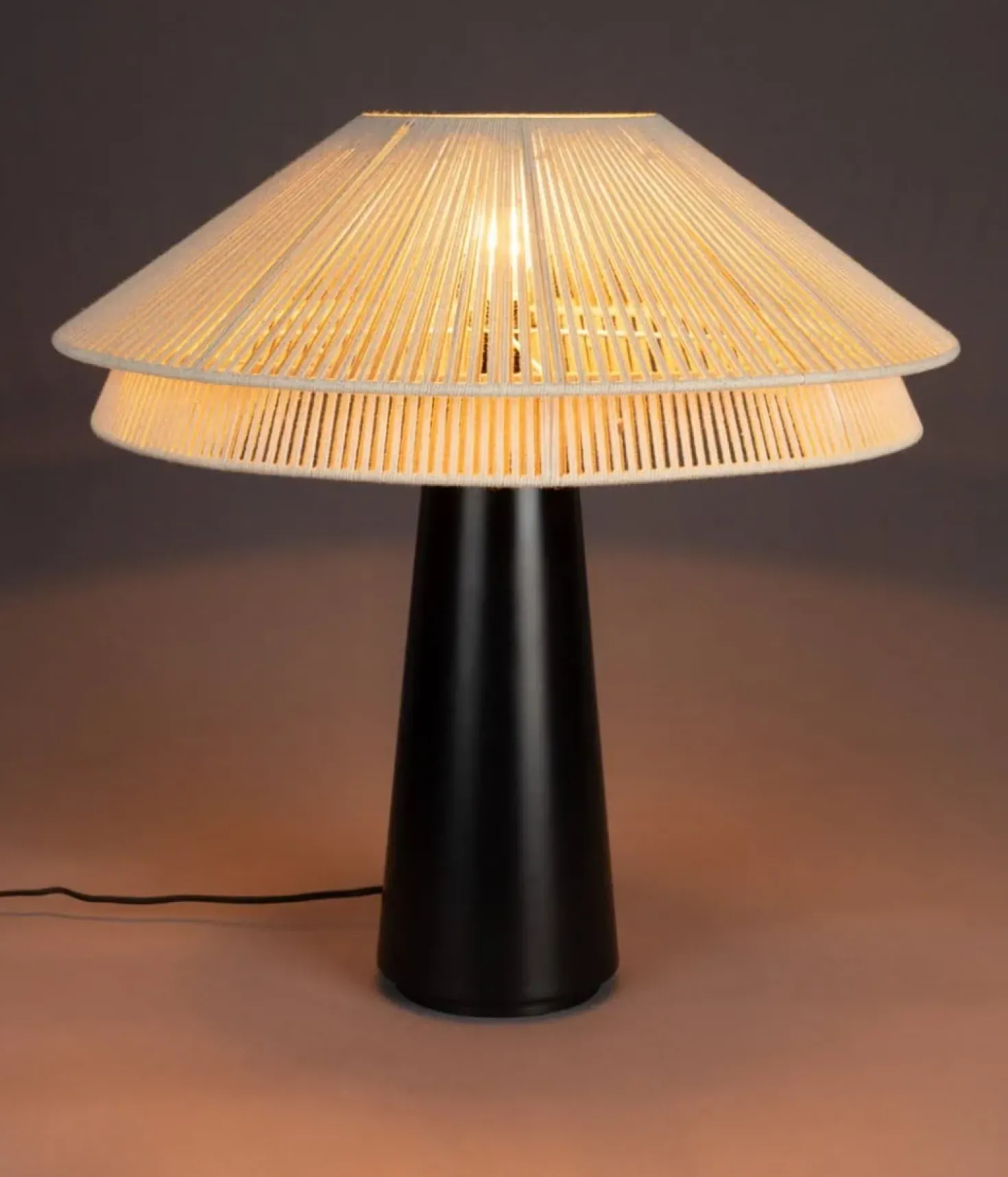 Elon 1-lichts Tafellamp Wit 61cm