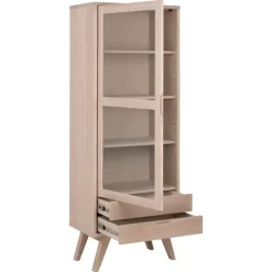 Eloria Vitrinekast hoog Naturel 72cm