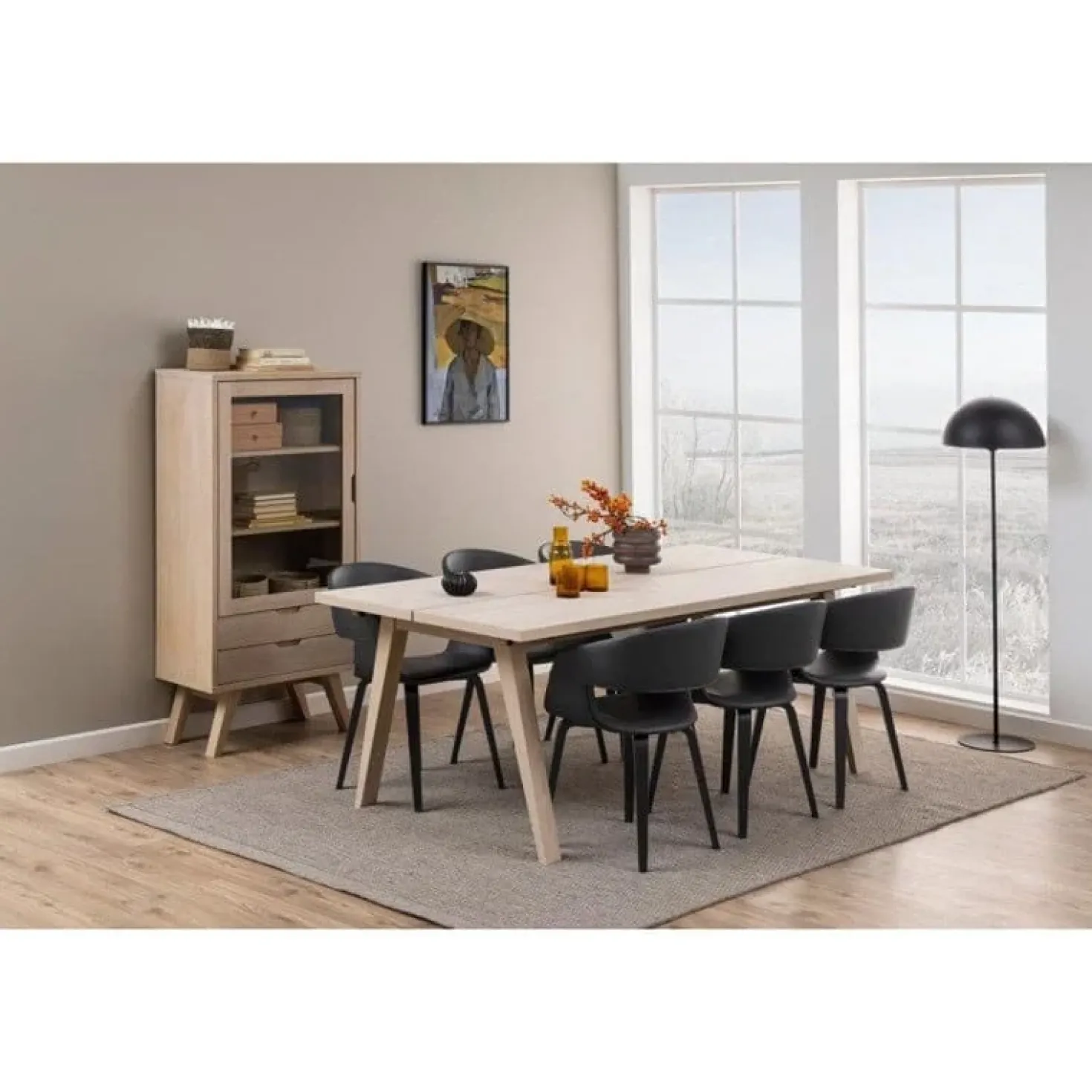 Eloria Vitrinekast laag Naturel 72cm
