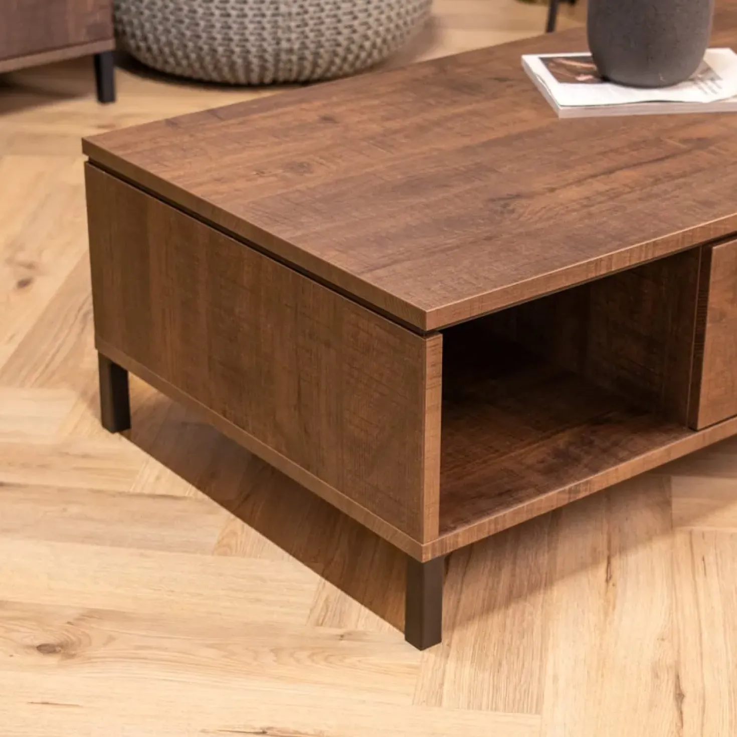 Elowen Salontafel 1 lade Donkerbruin 135cm