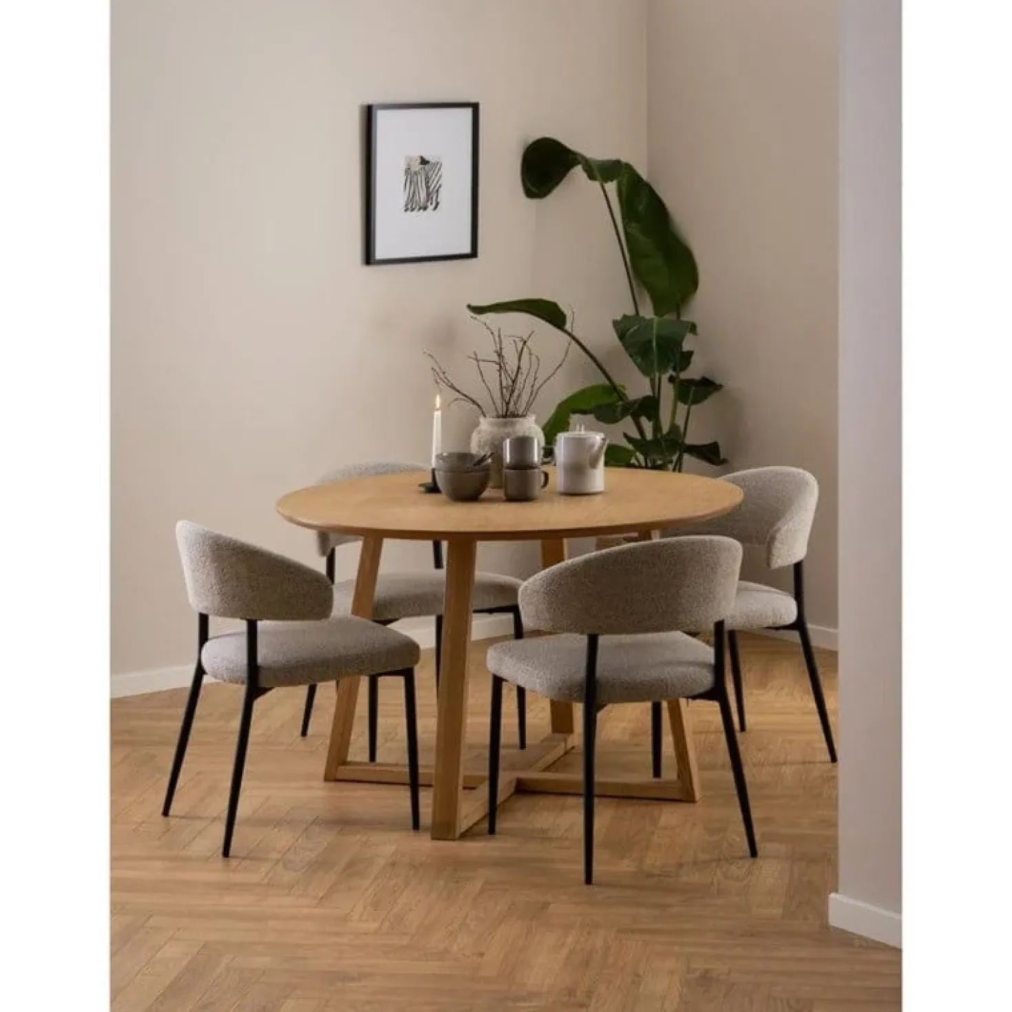 Elska Eettafel Rond Naturel 120cm