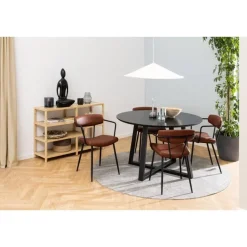 Elska Eettafel Rond Zwart 120cm