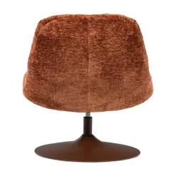 Elvi Draaifauteuil chenille structuur roestbruin