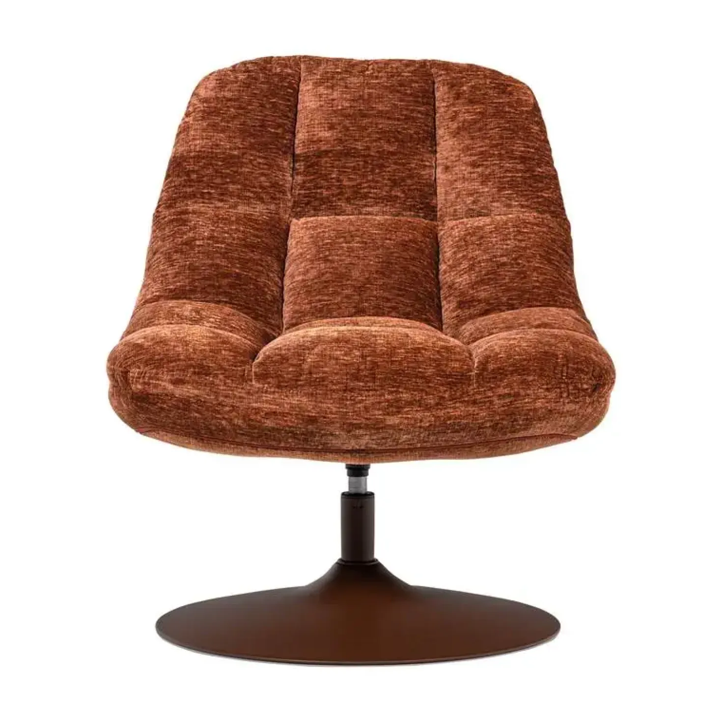 Elvi Draaifauteuil chenille structuur roestbruin