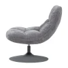 Elvi Draaifauteuil chenille structuur lichtgrijs
