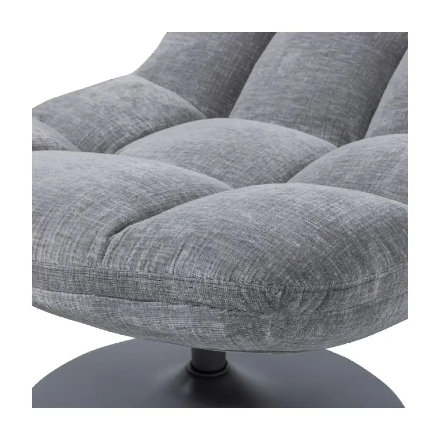 Elvi Draaifauteuil chenille structuur lichtgrijs