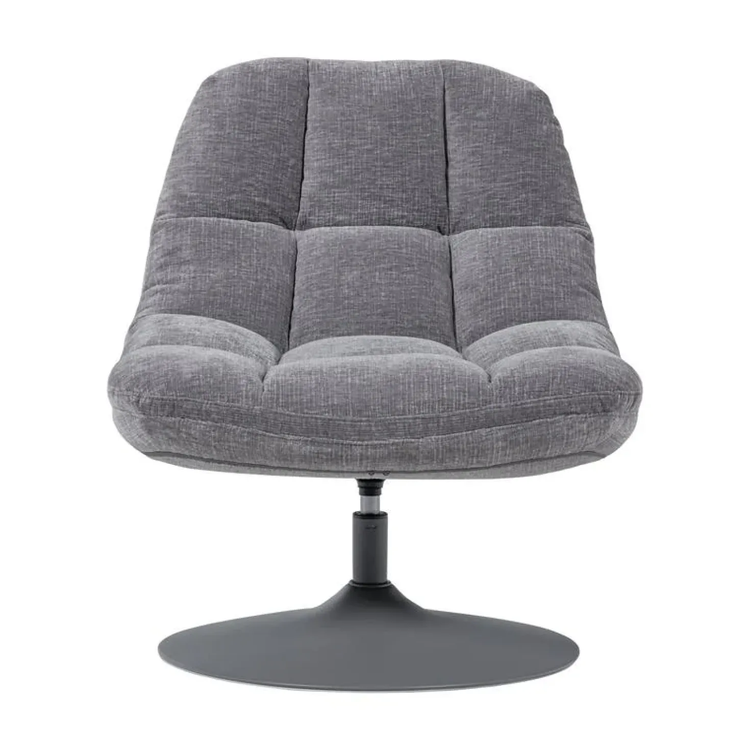 Elvi Draaifauteuil chenille structuur lichtgrijs