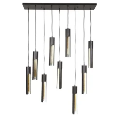 Elvira 9-lichts Hanglamp getrapt Zwart