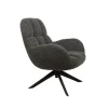 Elvis draaifauteuil Boucle Antraciet