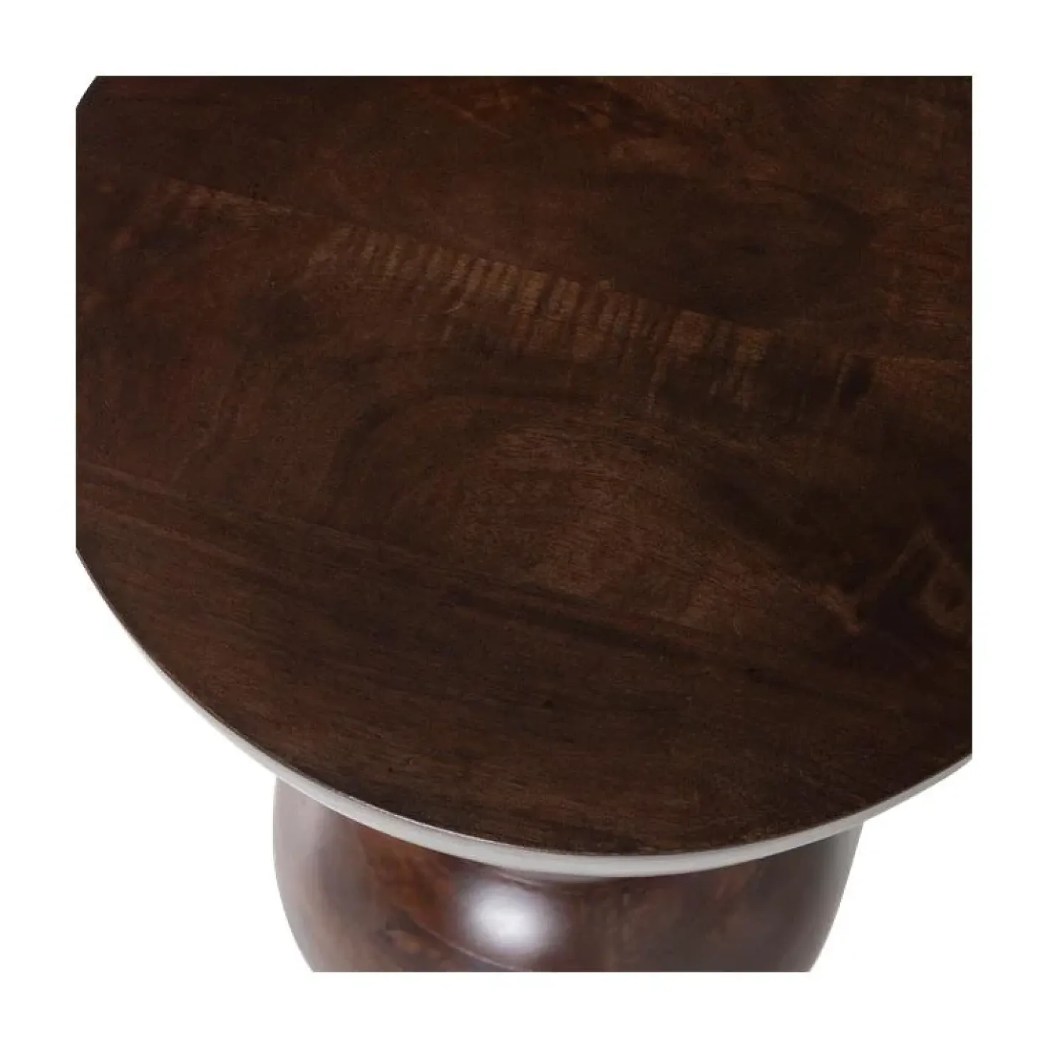 Emel Bijzettafel rond Mangohout Donkerbruin 40cm