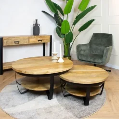 Emmy salontafel industrieel set van 2