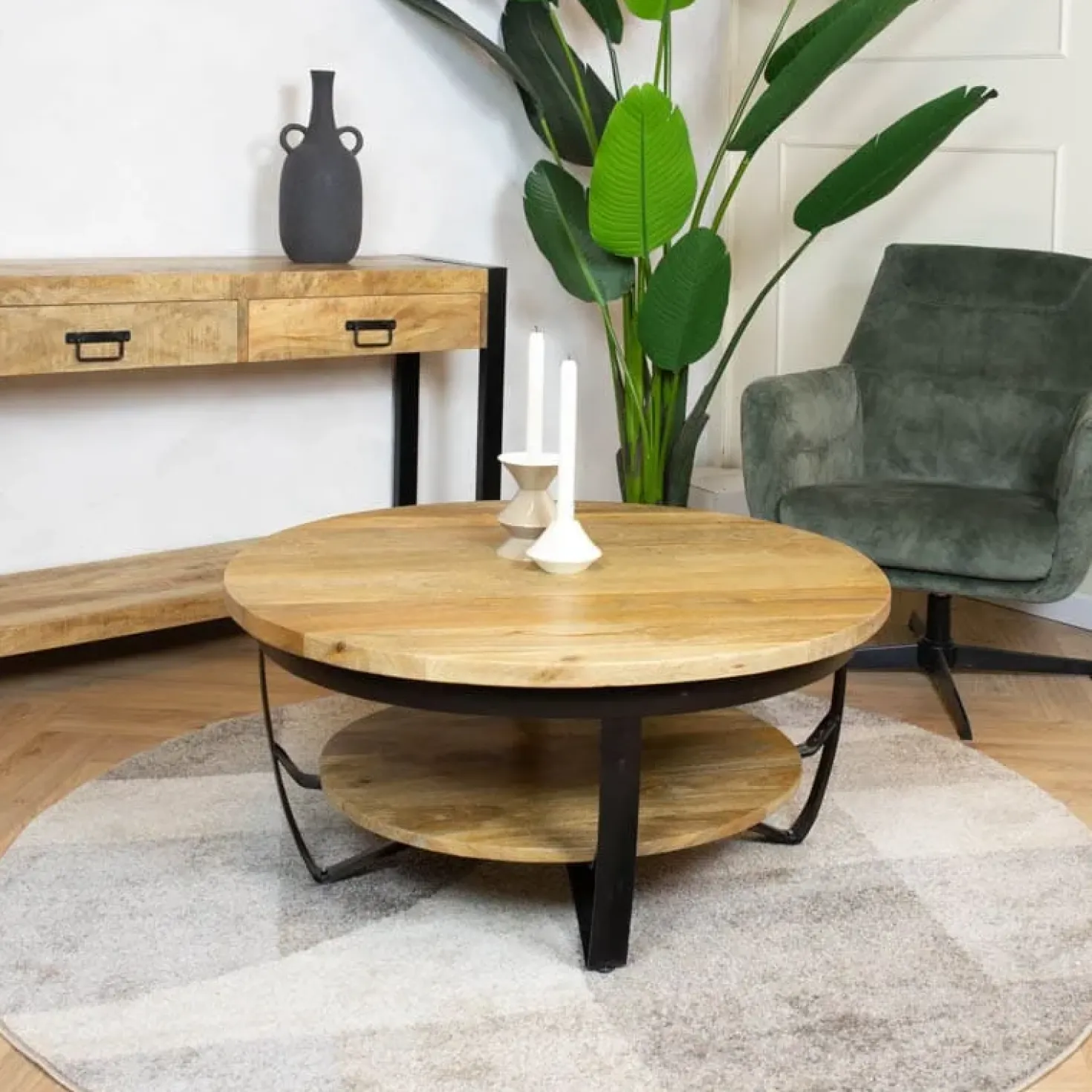 Emmy salontafel industrieel set van 2