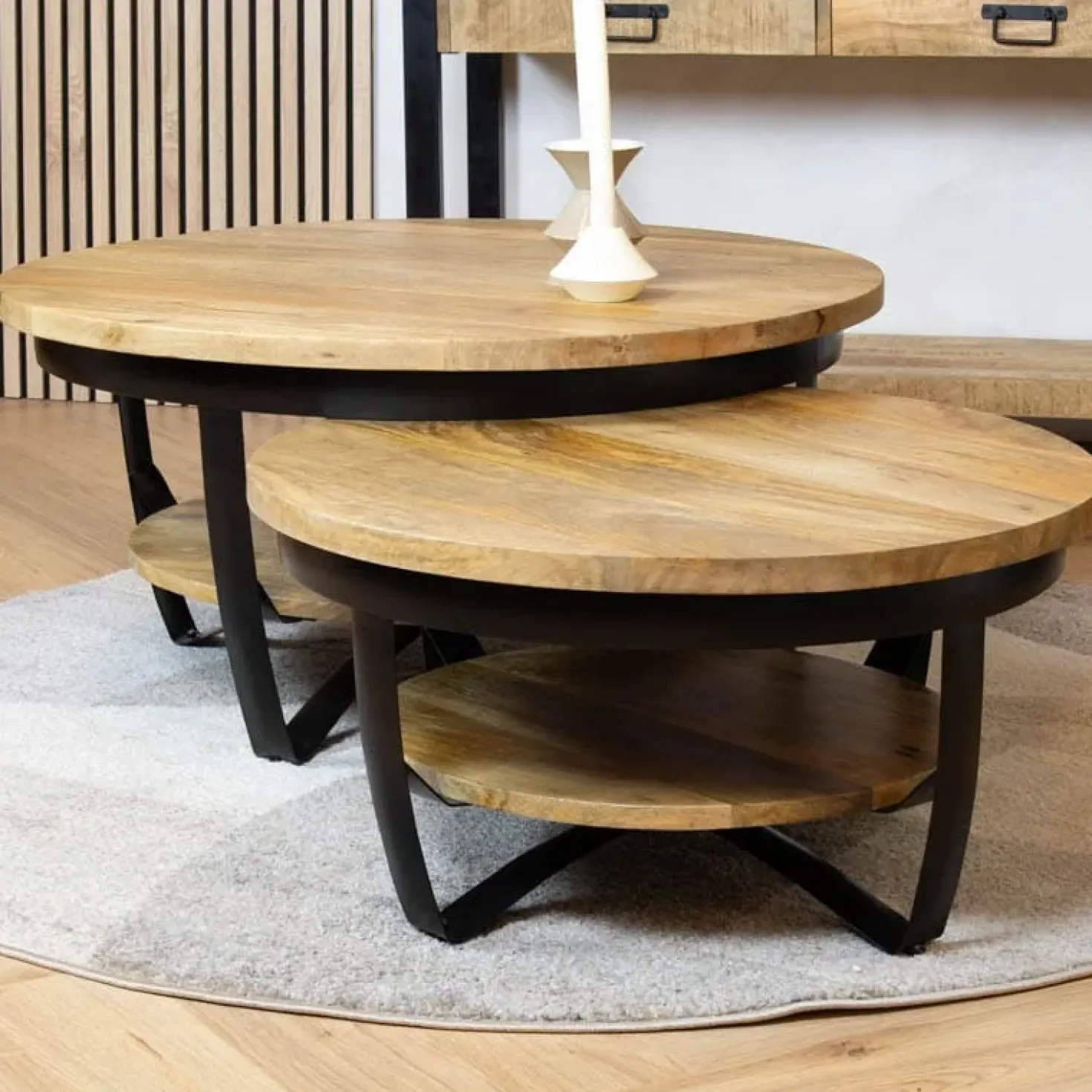 Emmy salontafel industrieel 90cm