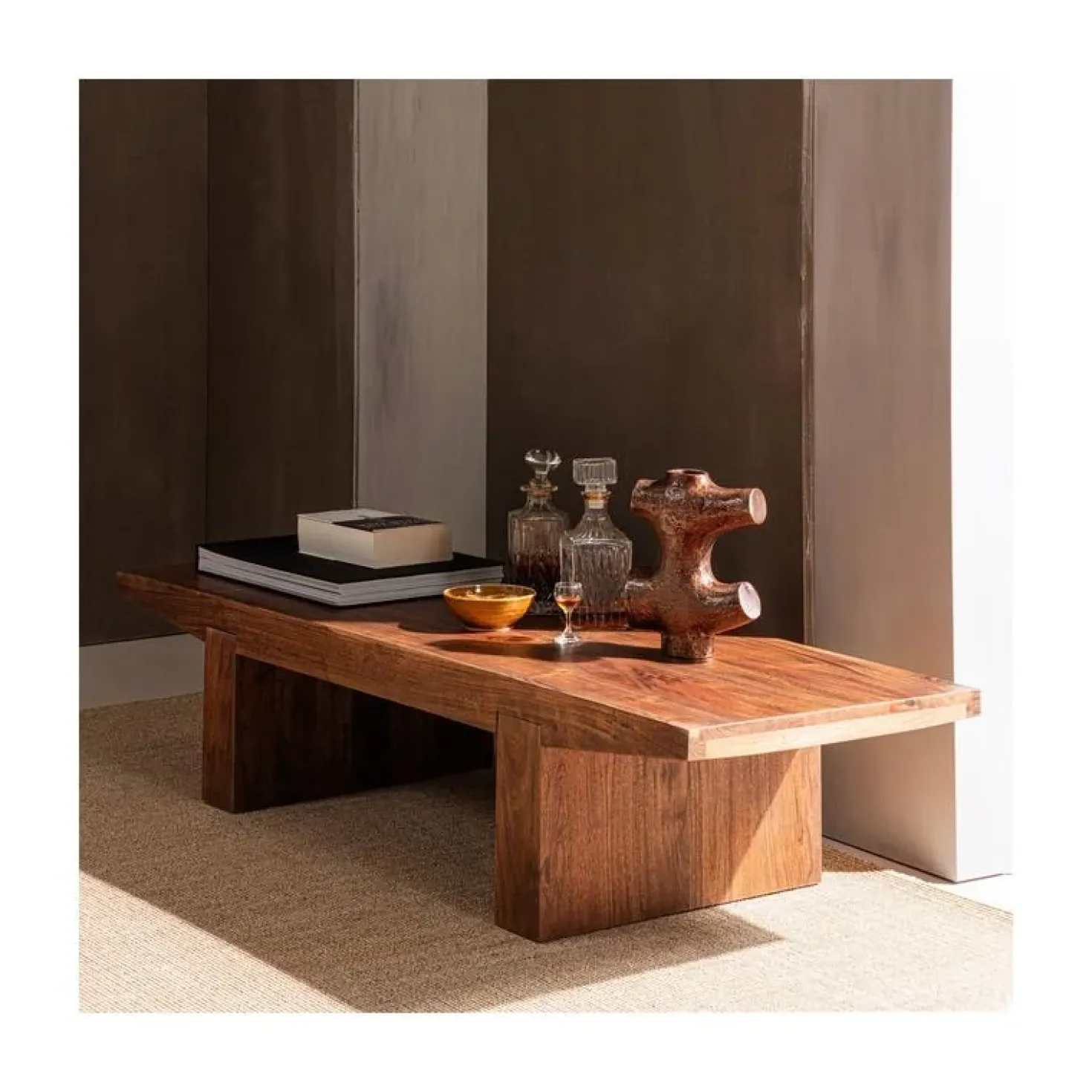 Eron Salontafel Acaciahout Bruin 152cm