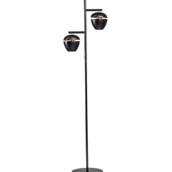 ETH Claire 2-lichts vloerlamp zwart/goud