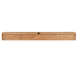 Evi Zwevend Tv meubel Naturel Mangohout 280cm