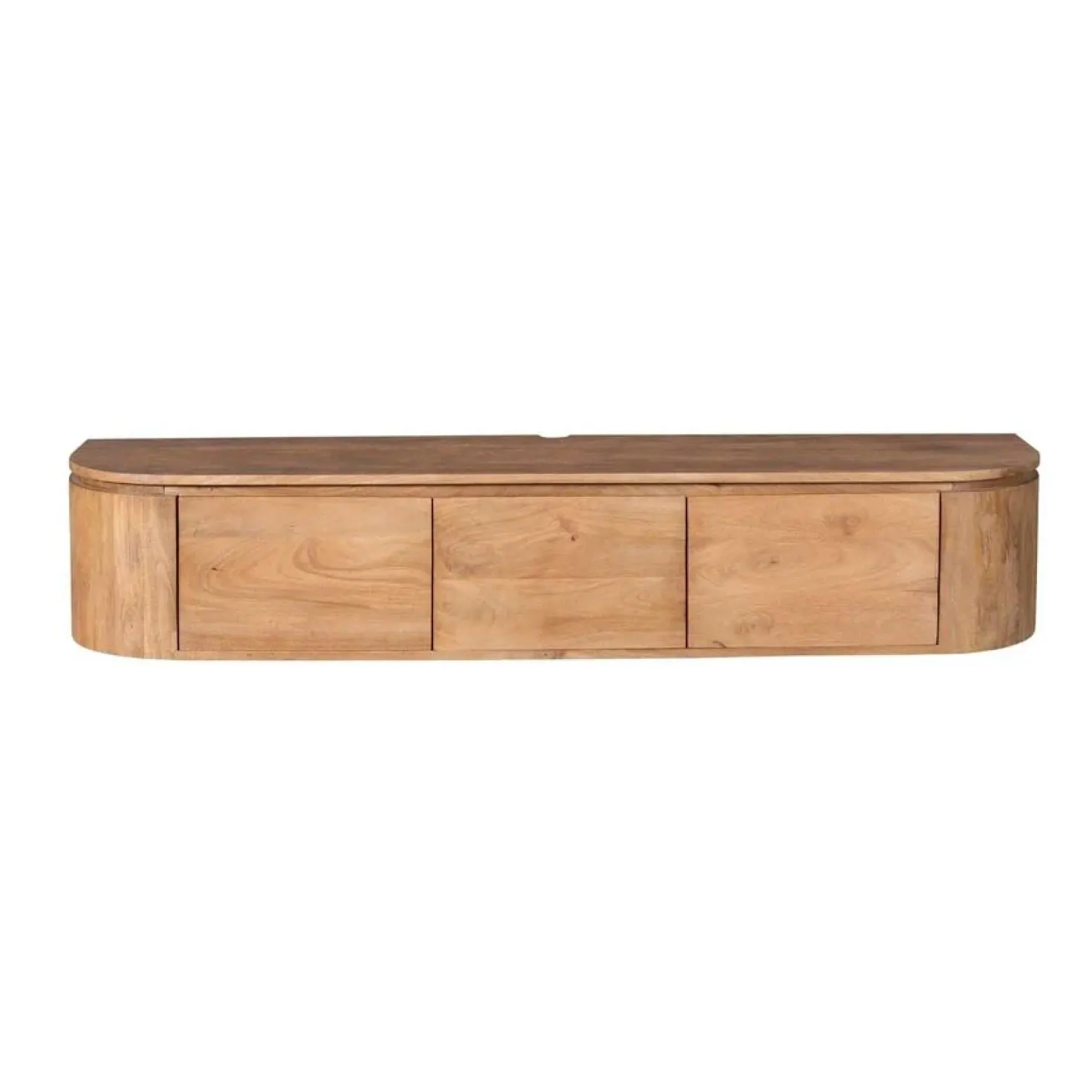 Evi Zwevend Tv meubel Naturel Mangohout 160cm