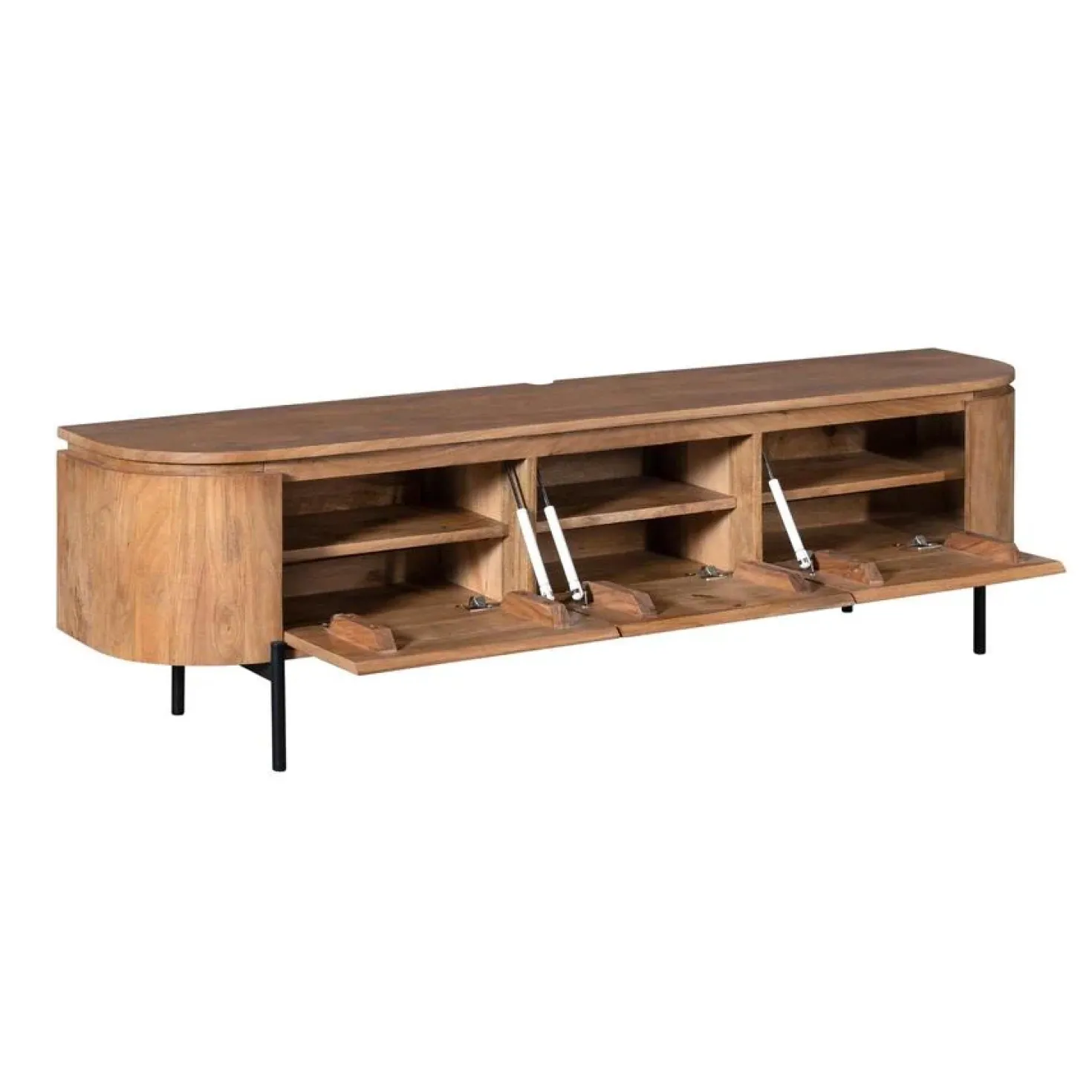 Evi Zwevend Tv meubel Naturel Mangohout 160cm