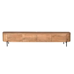 Evi Zwevend Tv meubel Naturel Mangohout 200cm