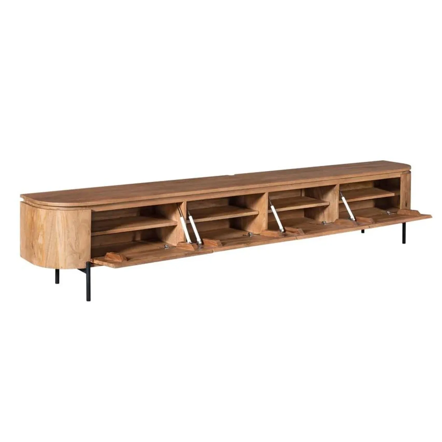 Evi Zwevend Tv meubel Naturel Mangohout 200cm