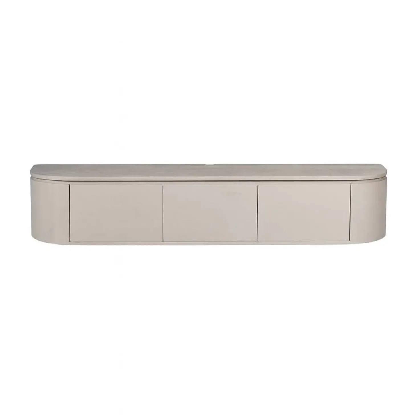 Evi Zwevend Tv meubel Taupe Mangohout 160cm