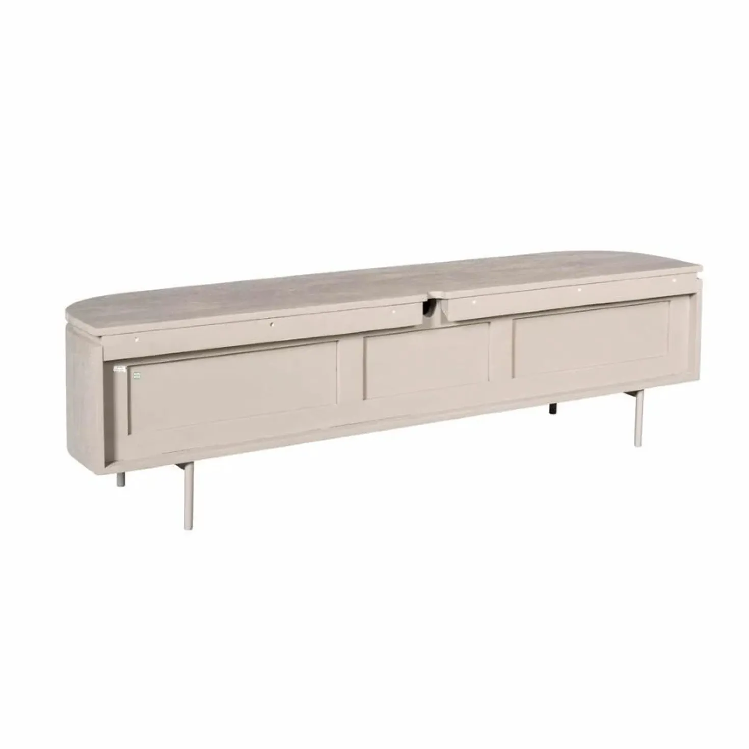 Evi Zwevend Tv meubel Taupe Mangohout 160cm
