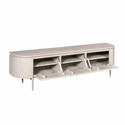 Evi Zwevend Tv meubel Taupe Mangohout 160cm