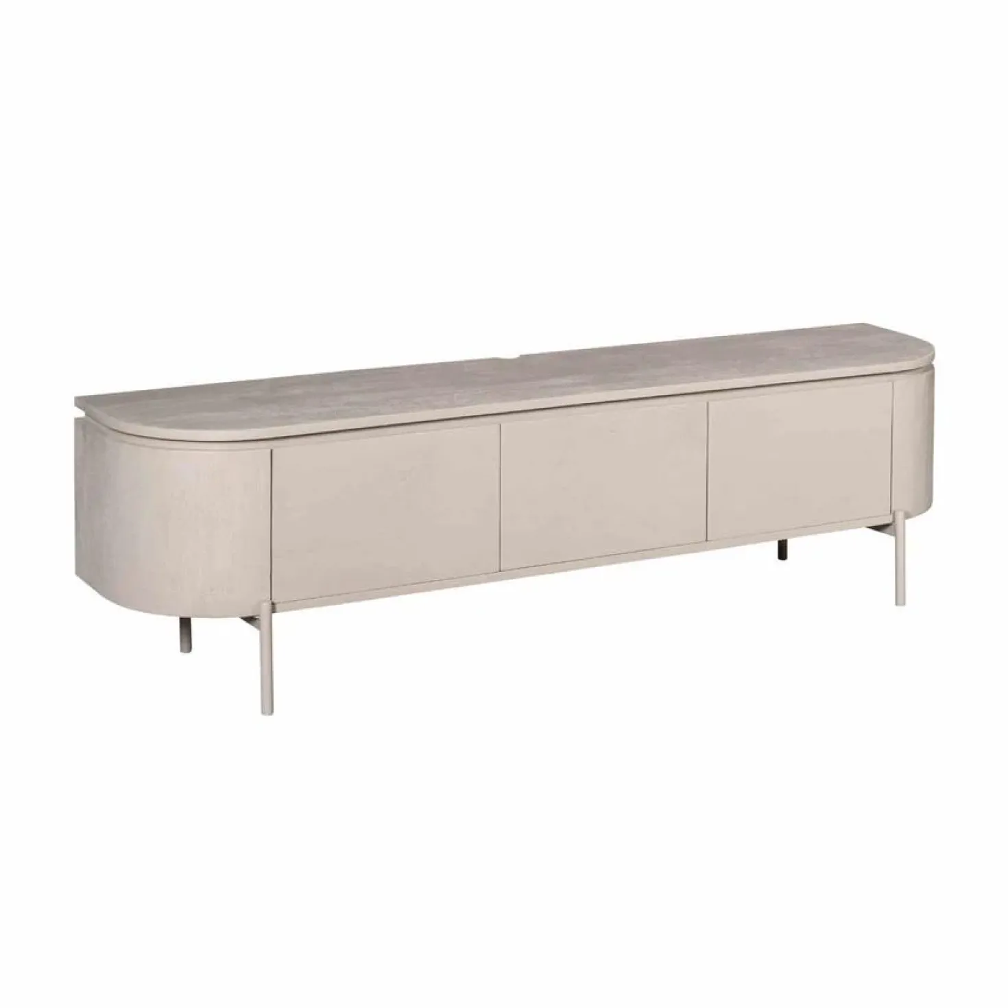 Evi Zwevend Tv meubel Taupe Mangohout 160cm