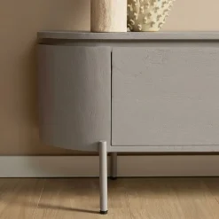 Evi Zwevend Tv meubel Taupe Mangohout 160cm