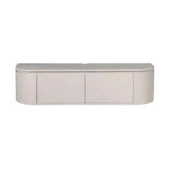 Evi Zwevend Tv meubel Taupe Mangohout 120cm