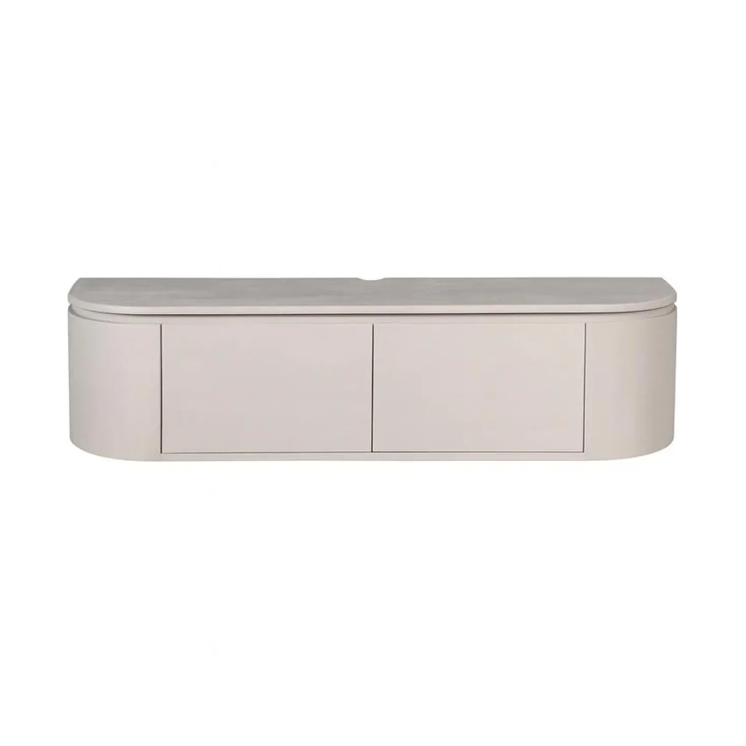 Evi Zwevend Tv meubel Taupe Mangohout 120cm