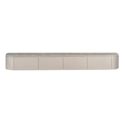 Evi Zwevend Tv meubel Taupe Mangohout 200cm