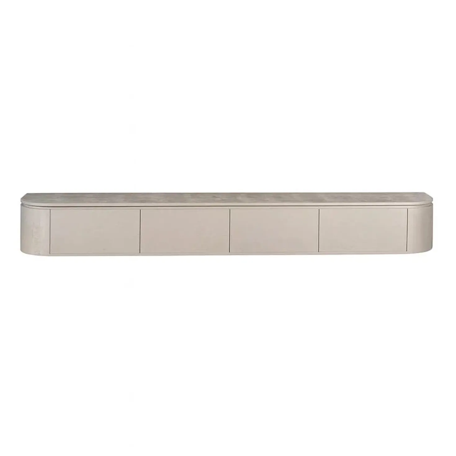 Evi Zwevend Tv meubel Taupe Mangohout 200cm