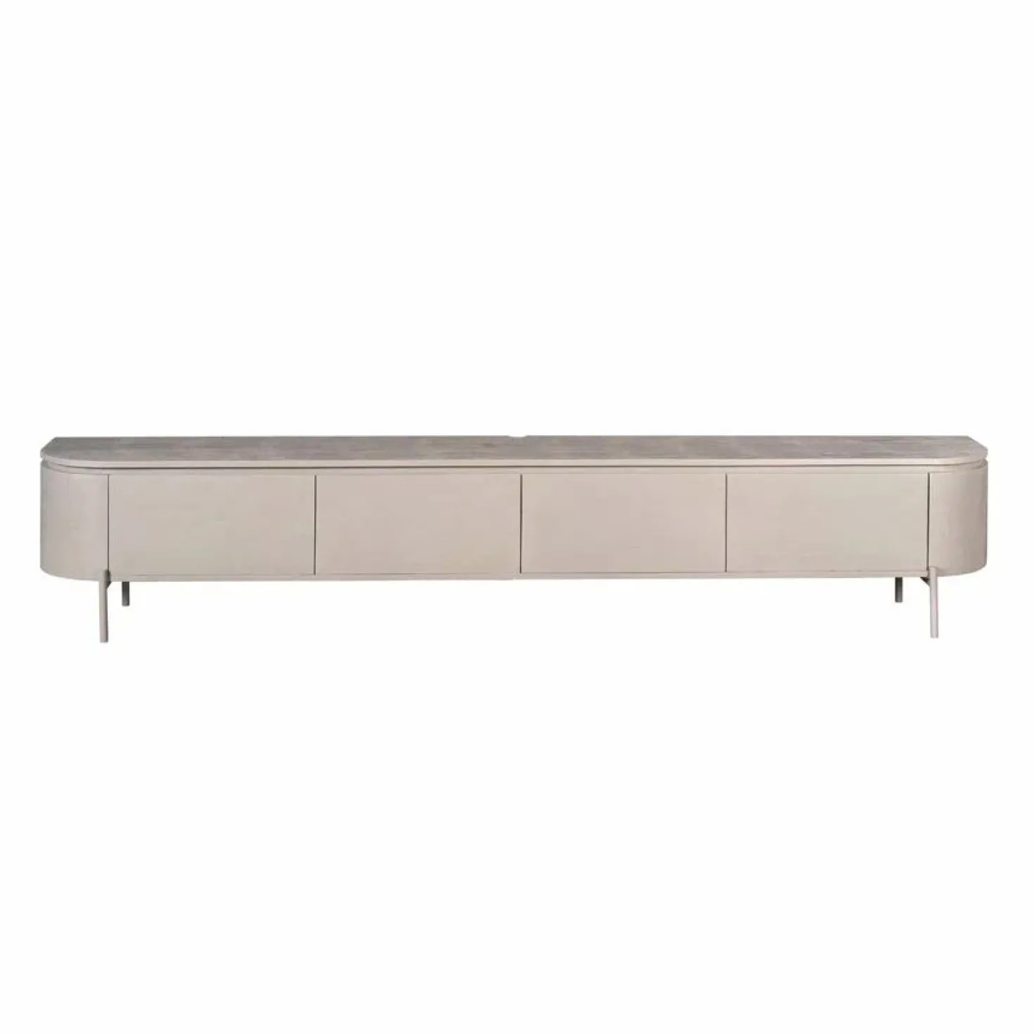 Evi Zwevend Tv meubel Taupe Mangohout 200cm