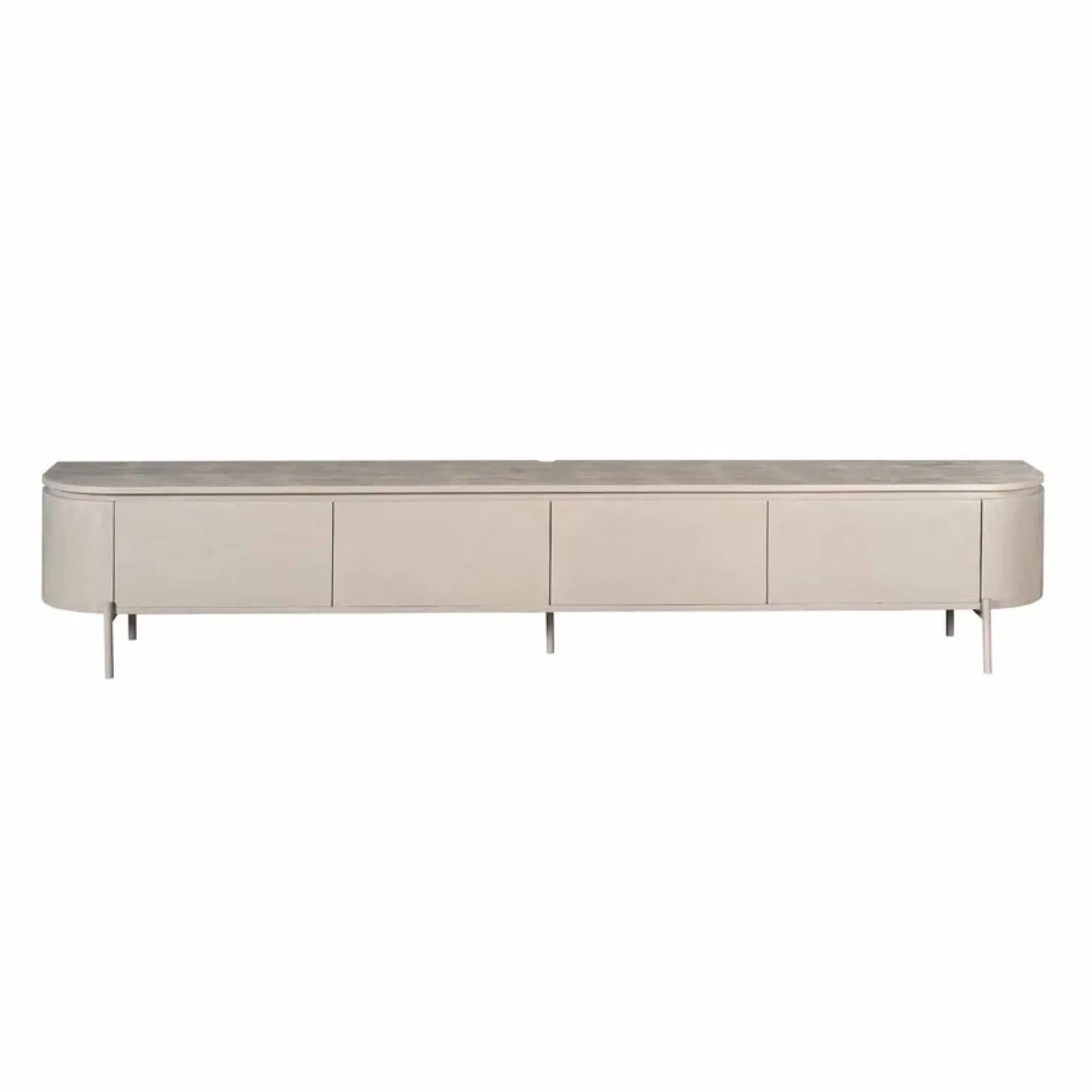 Evi Zwevend Tv meubel Taupe Mangohout 240cm