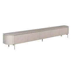Evi Zwevend Tv meubel Taupe Mangohout 280cm